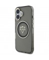 Guess IML Metal Mountain Logo MagSafe case for iPhone 16 - black