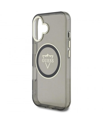 Guess IML Metal Mountain Logo MagSafe case for iPhone 16 - black
