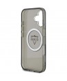 Guess IML Metal Mountain Logo MagSafe case for iPhone 16 - black