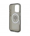 Guess IML Metal Mountain Logo MagSafe iPhone 16 Pro Case - Black
