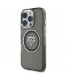 Guess IML Metal Mountain Logo MagSafe iPhone 16 Pro Max Case - Black