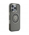 Guess IML Metal Mountain Logo MagSafe iPhone 16 Pro Max Case - Black
