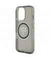 Guess IML Metal Mountain Logo MagSafe iPhone 16 Pro Max Case - Black