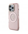 Guess IML Metal Mountain Logo MagSafe iPhone 16 Pro Max Case - Pink