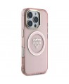 Guess IML Metal Mountain Logo MagSafe iPhone 16 Pro Max Case - Pink