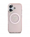 Guess IML Metal Mountain Logo MagSafe iPhone 16 Case - Pink