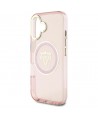 Guess IML Metal Mountain Logo MagSafe iPhone 16 Case - Pink