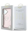 Guess IML Metal Mountain Logo MagSafe iPhone 16 Case - Pink