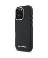 Karl Lagerfeld Saffiano Full Wrapped Elongated Metal Logo MagSafe iPhone 16 Pro Case - Black