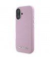 Karl Lagerfeld Saffiano Full Wrapped Elongated Metal Logo MagSafe iPhone 16 Case - Pink