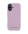 Karl Lagerfeld Saffiano Full Wrapped Elongated Metal Logo MagSafe iPhone 16 Case - Pink