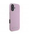 Karl Lagerfeld Saffiano Full Wrapped Elongated Metal Logo MagSafe iPhone 16 Case - Pink