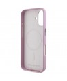 Karl Lagerfeld Saffiano Full Wrapped Elongated Metal Logo MagSafe iPhone 16 Case - Pink