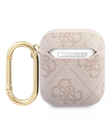 Guess 4G Script Metal Collection Case for AirPods 1 / 2 - Pink