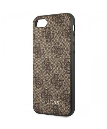 Guess 4G Metal Gold Logo Case for iPhone SE 2022 / 2020 / 7 / 8 - Brown