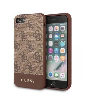Guess 4G Stripe Collection case for iPhone 7 / 8 / SE 2020 / SE 2022 - brown