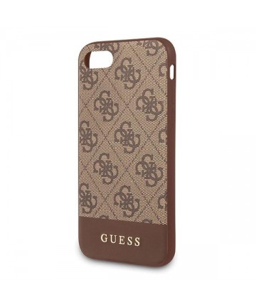 Guess 4G Stripe Collection case for iPhone 7 / 8 / SE 2020 / SE 2022 - brown
