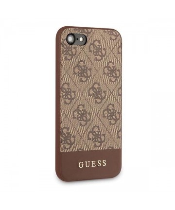 Guess 4G Stripe Collection case for iPhone 7 / 8 / SE 2020 / SE 2022 - brown