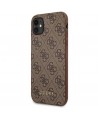 Guess 4G Metal Gold Logo Case for iPhone 11 / Xr 6.1" - Brown