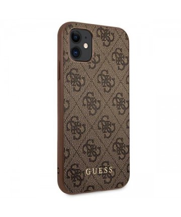 Guess 4G Metal Gold Logo Case for iPhone 11 / Xr 6.1" - Brown