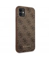 Guess 4G Metal Gold Logo Case for iPhone 11 / Xr 6.1" - Brown