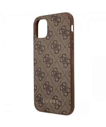 Guess 4G Metal Gold Logo Case for iPhone 11 / Xr 6.1" - Brown