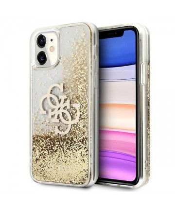 Guess 4G Big Liquid Glitter case for iPhone 11 6.1" / Xr - gold
