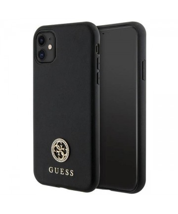 Guess Strass Metal Logo iPhone 11 / Xr 6.1" Case - Black