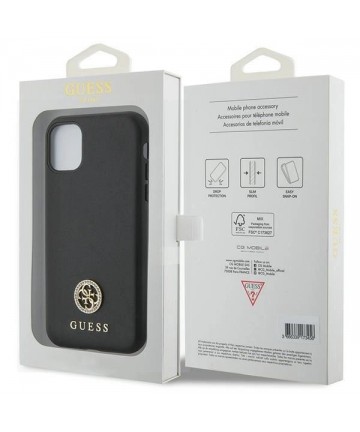 Guess Strass Metal Logo iPhone 11 / Xr 6.1" Case - Black