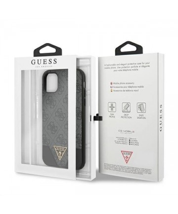 Guess 4G Triangle Collection case for iPhone 11 6.1" / Xr - gray