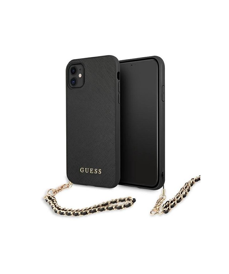 Guess Saffiano Chain case for iPhone 11 6.1" / Xr - black