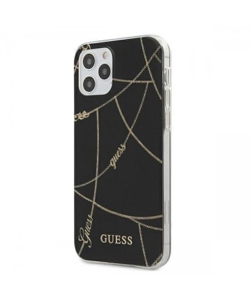 Guess Gold Chain Collection iPhone 12 Pro Max 6.7" Case - Black