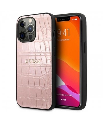 Guess Croco Strap Collection iPhone 13 Pro / 13 6.1" Case - Pink