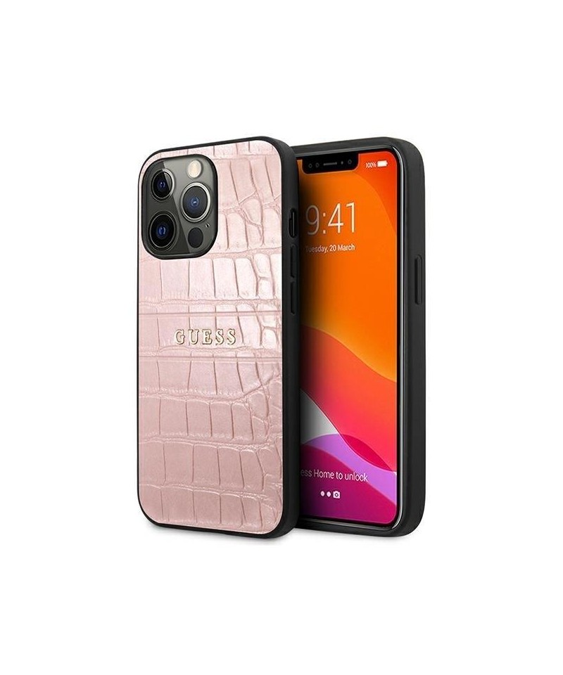 Guess Croco Strap Collection iPhone 13 Pro / 13 6.1" Case - Pink