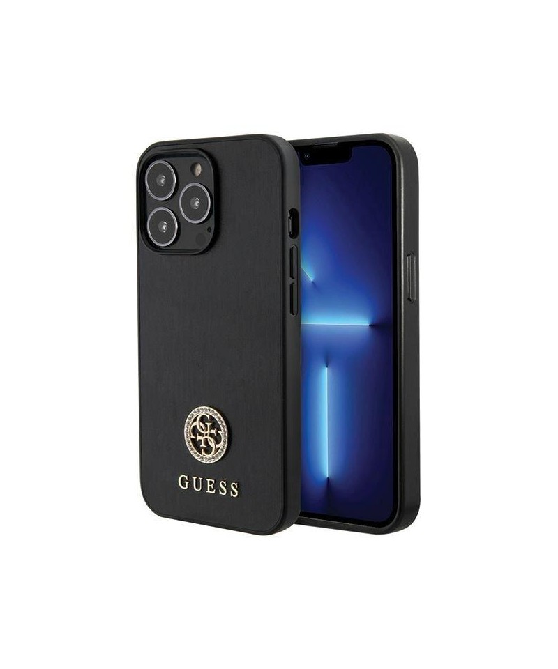 Guess Strass Metal Logo iPhone 13 Pro 6.1" Case - Black