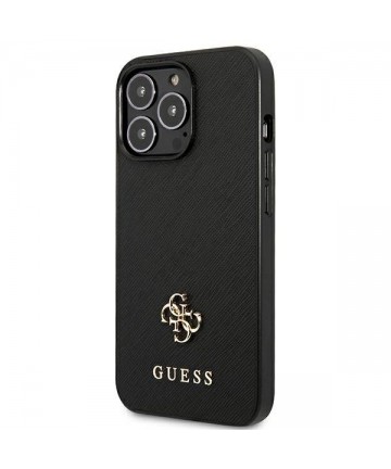 Guess Saffiano 4G Small Metal Logo case for iPhone 13 Pro / 13 6.1" - black