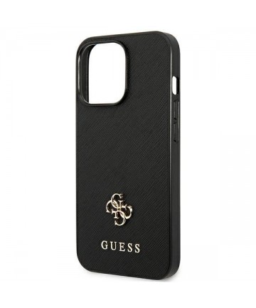 Guess Saffiano 4G Small Metal Logo case for iPhone 13 Pro / 13 6.1" - black