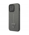 Guess Saffiano Triangle Logo case for iPhone 13 Pro / 13 6.1" - silver