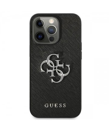 Guess Saffiano 4G Metal Logo case for iPhone 13 Pro / 13 6.1" - black