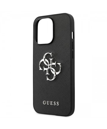 Guess Saffiano 4G Metal Logo case for iPhone 13 Pro / 13 6.1" - black