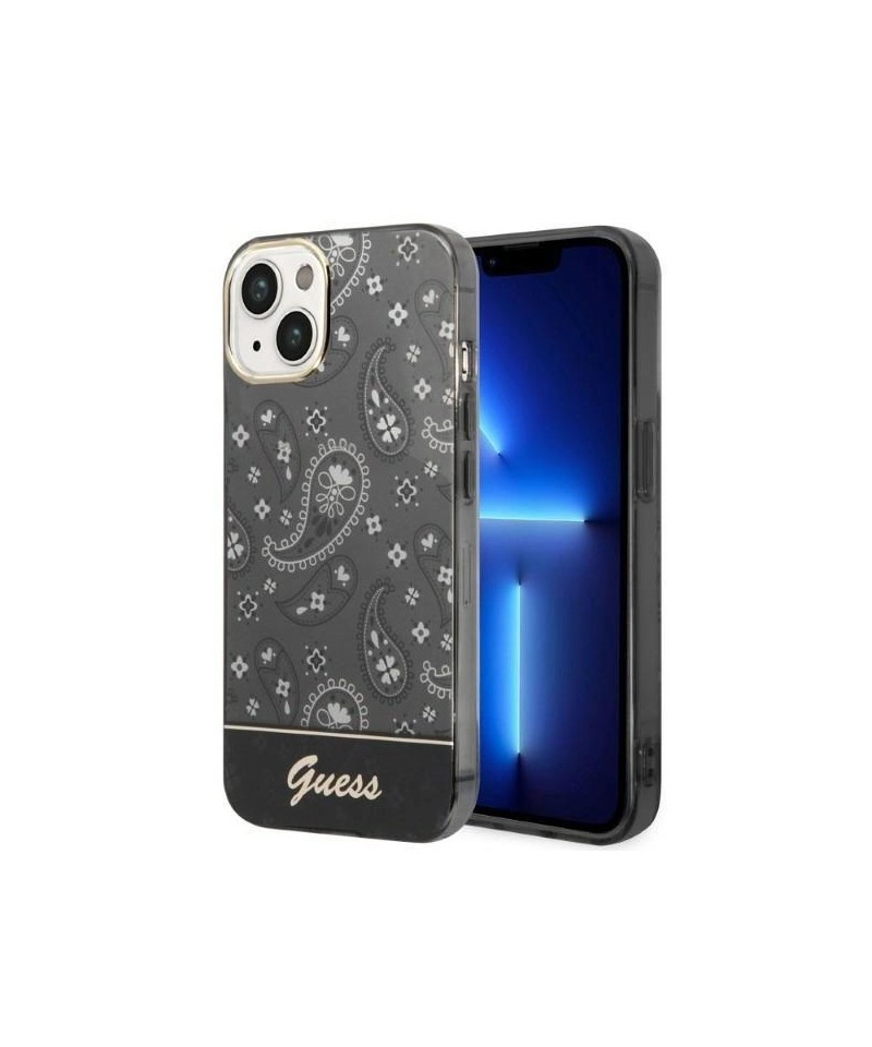 Guess Bandana Paisley Case for iPhone 14 / 15 / 13 6.1" - Black