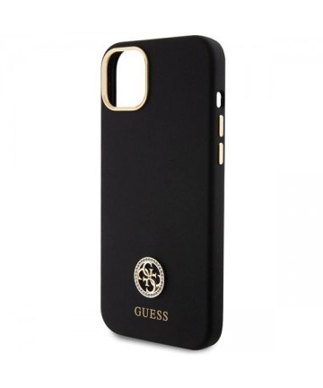 Guess Silicone Logo Strass 4G Case for iPhone 15 Plus / 14 Plus 6.7" - Black