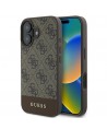 Guess 4G Bottom Stripe Case for iPhone 16 Plus 6.7" - Brown