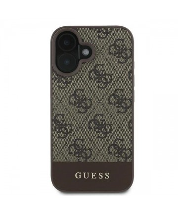 Guess 4G Bottom Stripe Case for iPhone 16 Plus 6.7" - Brown