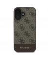 Guess 4G Bottom Stripe Case for iPhone 16 Plus 6.7" - Brown