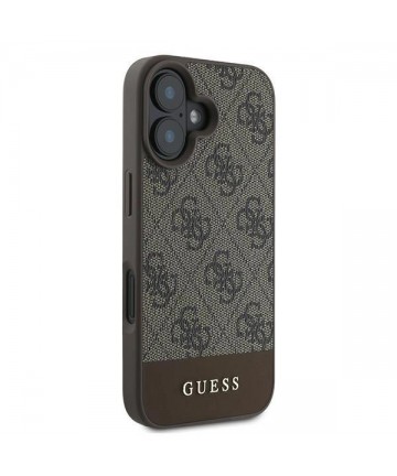 Guess 4G Bottom Stripe Case for iPhone 16 Plus 6.7" - Brown