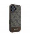 Guess 4G Bottom Stripe Case for iPhone 16 Plus 6.7" - Brown