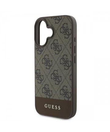 Guess 4G Bottom Stripe Case for iPhone 16 Plus 6.7" - Brown