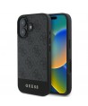 Guess 4G Bottom Stripe Case for iPhone 16 Plus 6.7" - Gray