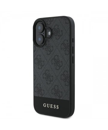 Guess 4G Bottom Stripe Case for iPhone 16 Plus 6.7" - Gray